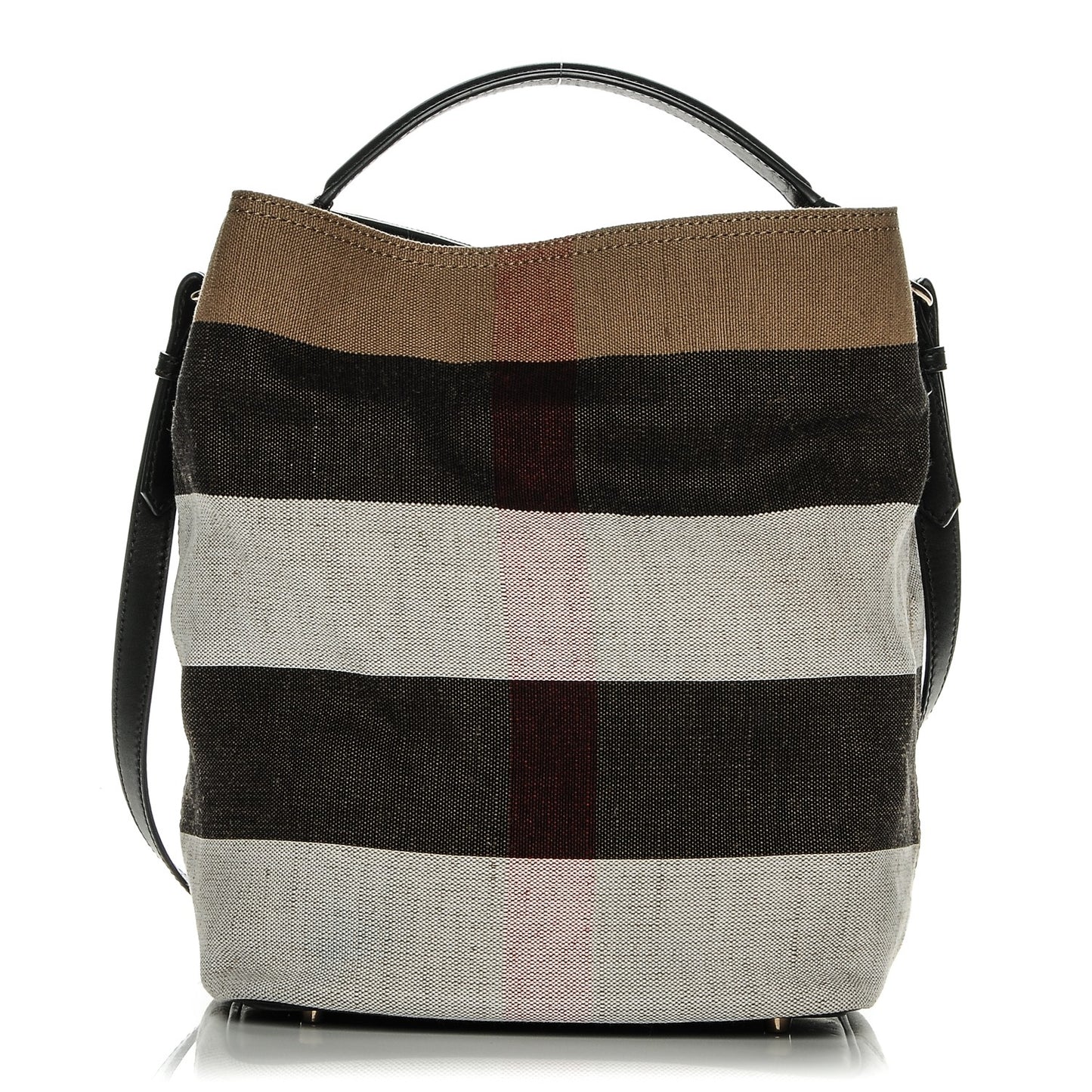 Canvas Mega Check Medium Susanna Hobo Black