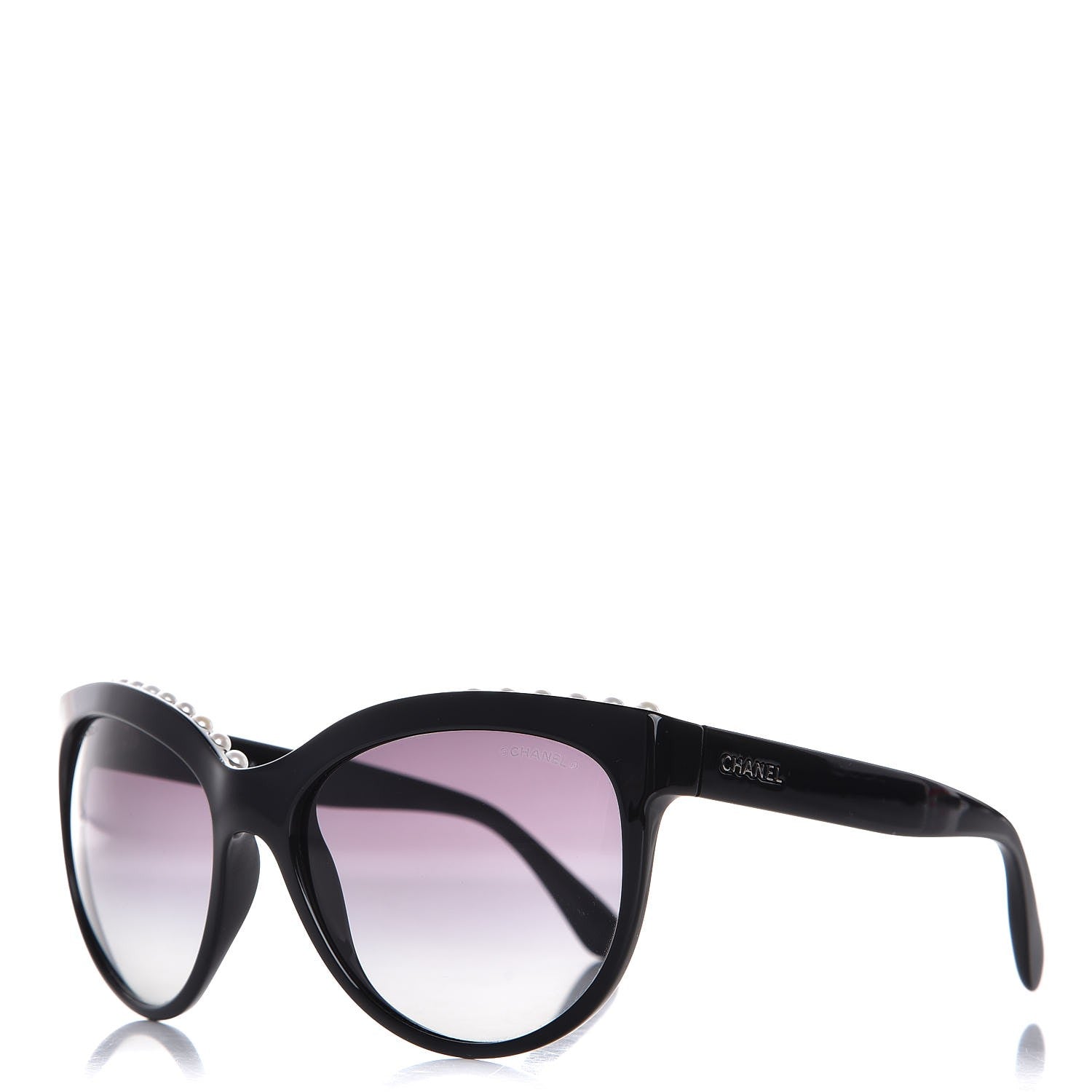 Chanel Freshwater Cultured Pearl Butterfly Sunglasses 6040-H Black 1 of 8