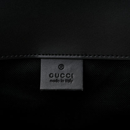 Gucci Soft GG Supreme Monogram Appia Calfskin Web Double Buckle Backpack Black 6 of 11