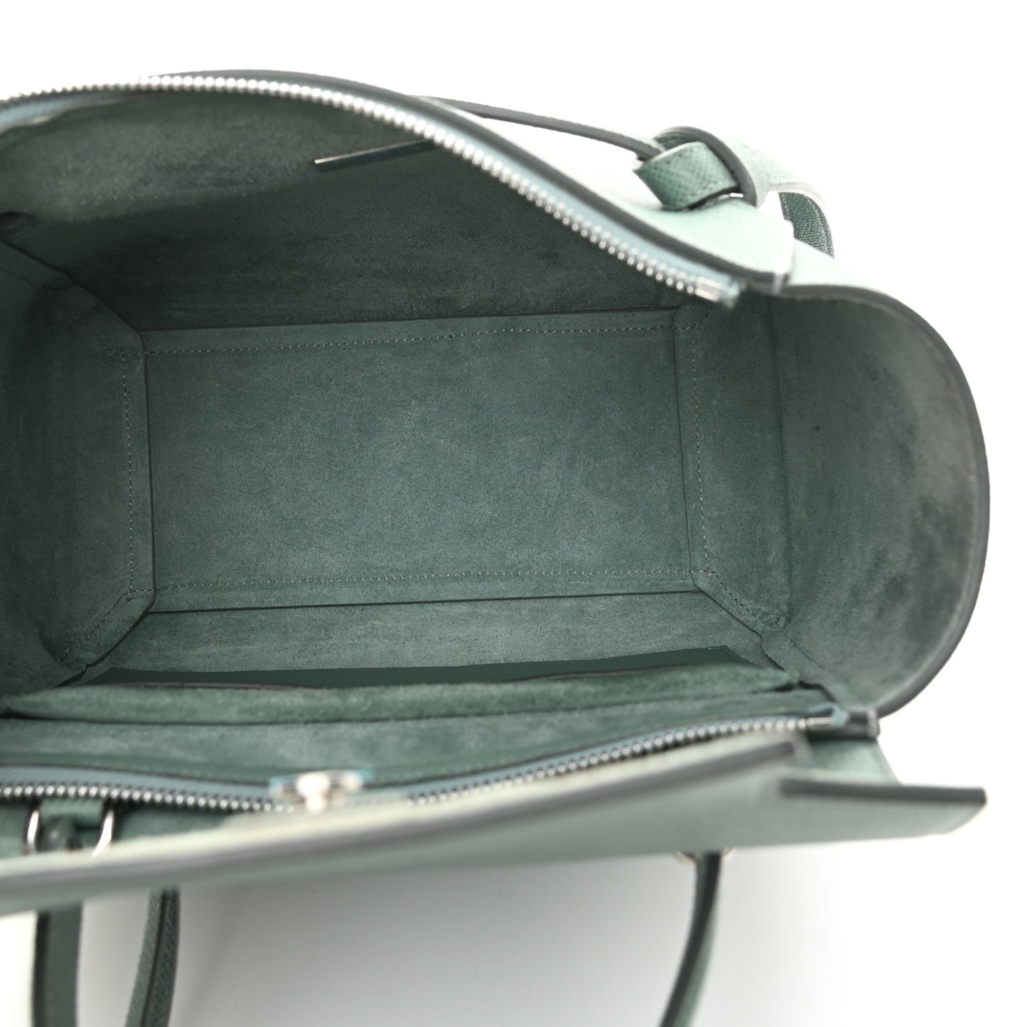 Grained Calfskin Micro Belt Bag Celadon