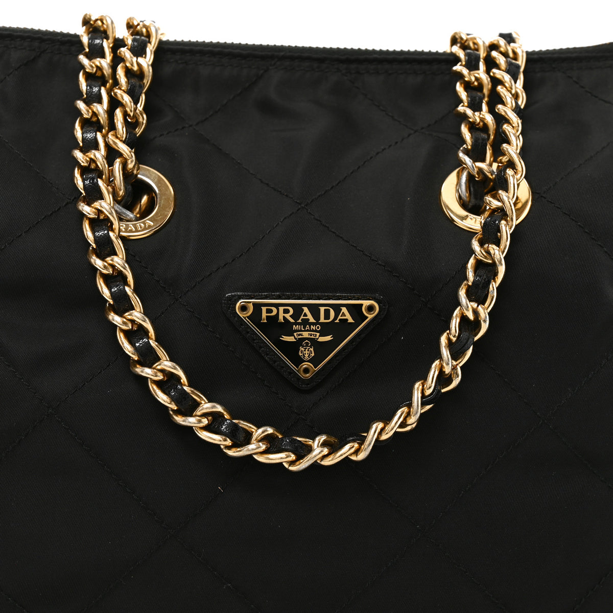 Prada Nylon Tessuto Impuntu Quilted Flap Shoulder Bag Black 7 of 9