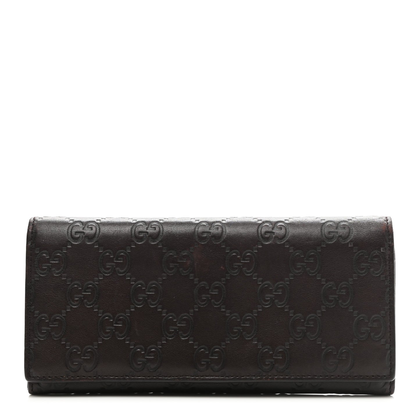Guccissima Avel Continental Flap Wallet Brown