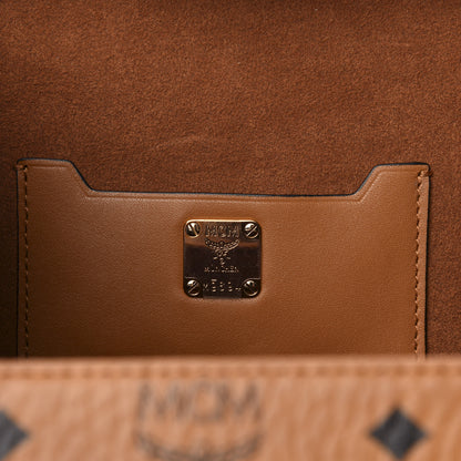 MCM Visetos Small Berlin Crossbody Cognac 8 of 13