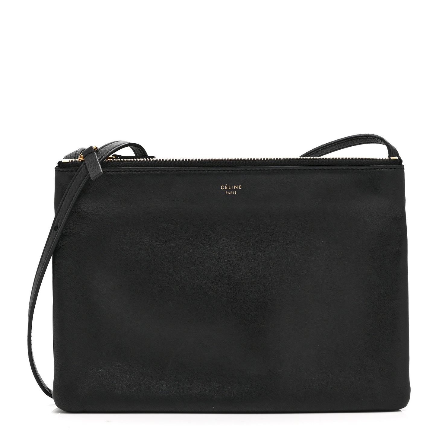 Liege Calfskin Large Trio Crossbody Bag Black
