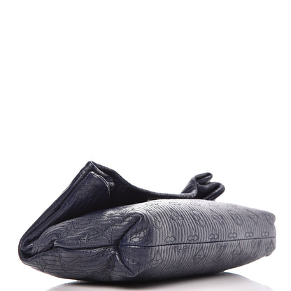 Louis Vuitton Calfskin Quilted Monogram Altair Clutch Navy 4 of 9