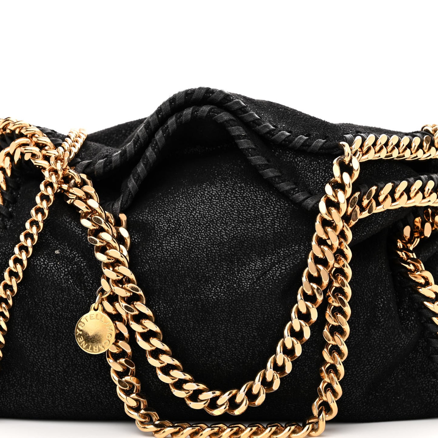 Shaggy Deer Mini Falabella Fold Over Tote Black