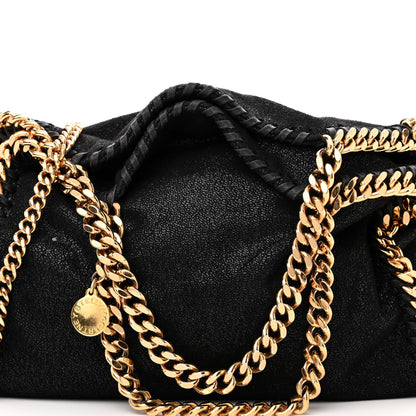 Stella McCartney Shaggy Deer Mini Falabella Fold Over Tote Black 8 of 10