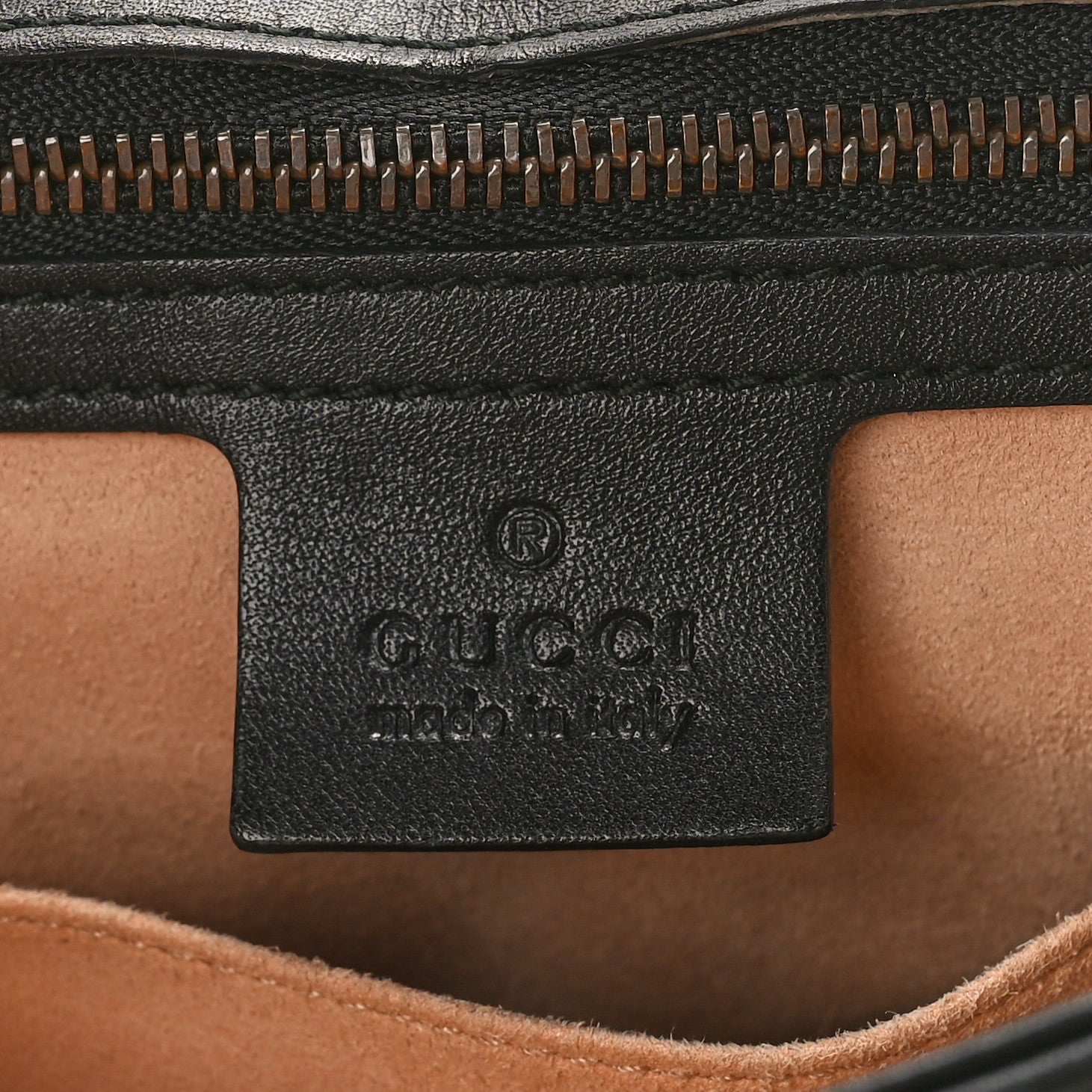 Gucci Calfskin Matelasse Medium GG Marmont Shoulder Bag Black 6 of 13