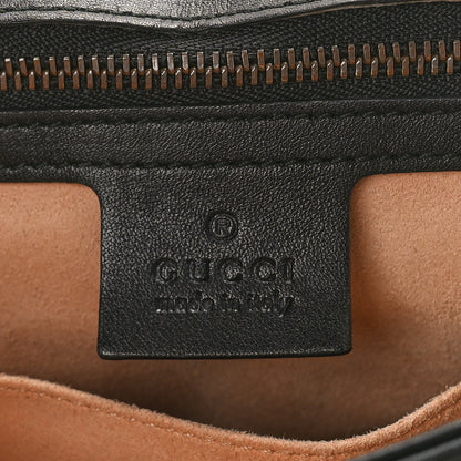 Gucci Calfskin Matelasse Medium GG Marmont Shoulder Bag Black 6 of 13