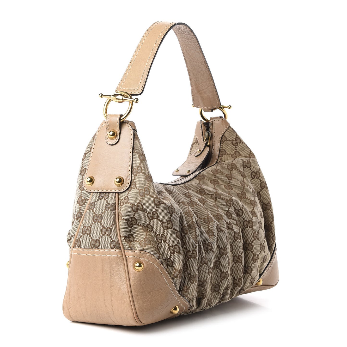 Monogram Medium Jockey Hobo Beige