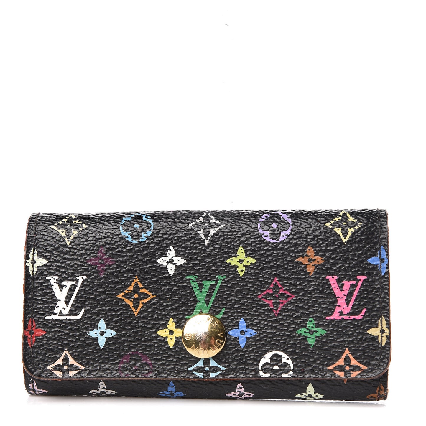 Monogram Multicolor Multicles 4 Key Holder Black Grenade