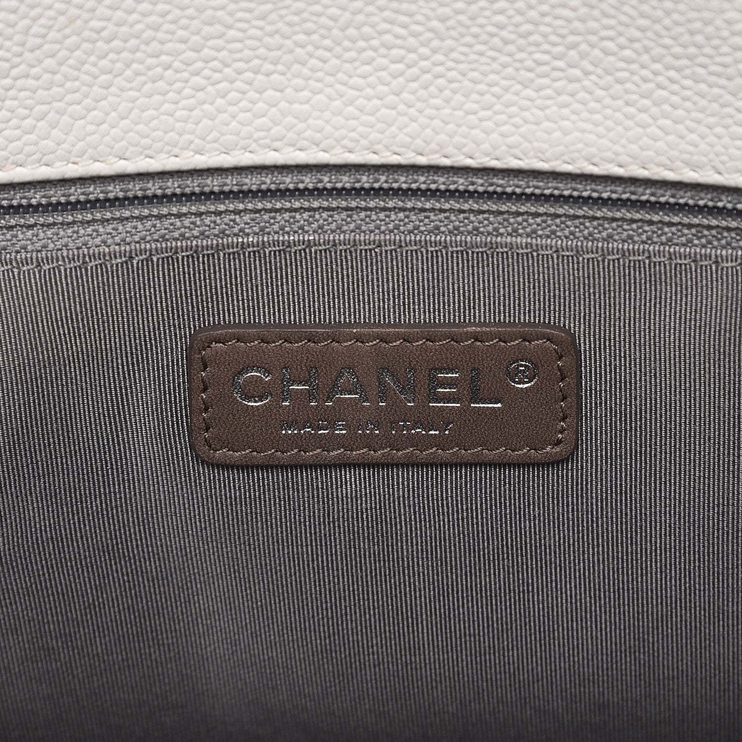 Chanel Soft Caviar Quilted CC Timeless Tote White 6 of 15
