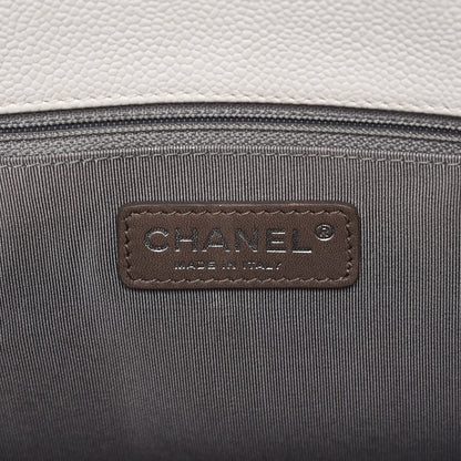 Chanel Soft Caviar Quilted CC Timeless Tote White 6 of 15