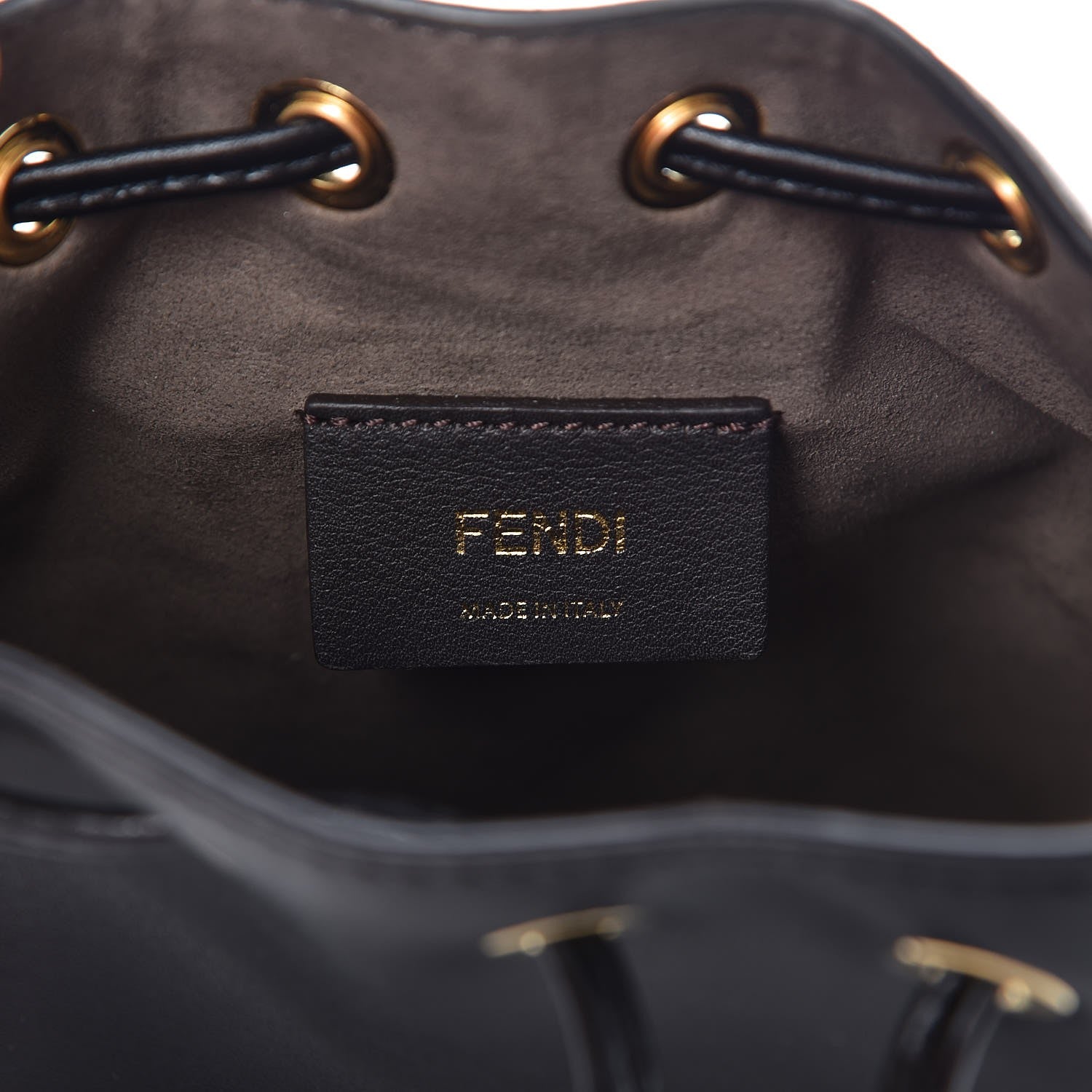 Fendi Vitello Liberty Lucido F is Fendi Mini Mon Tresor Bucket Bag Black 6 of 11