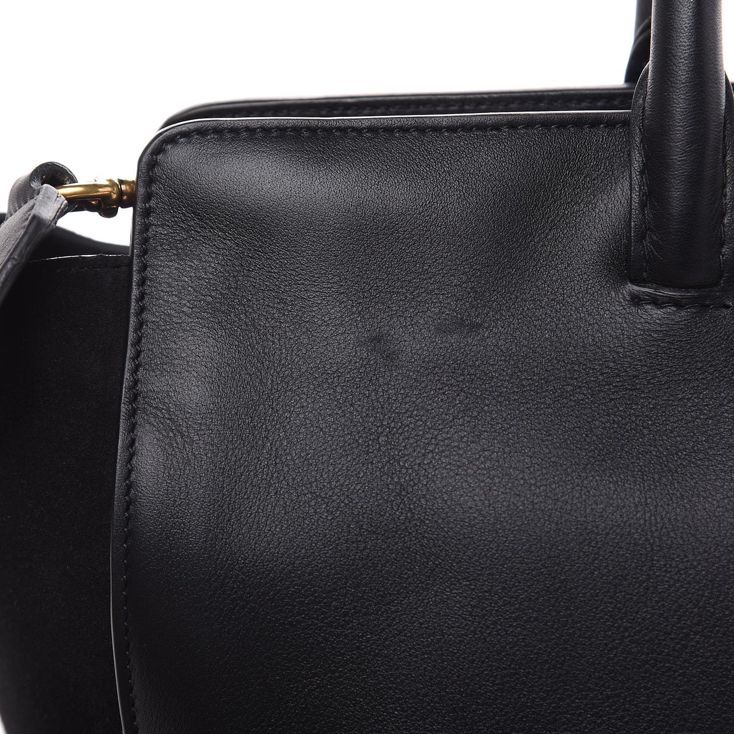 Calfskin Suede Small Monogram Downtown Cabas Black