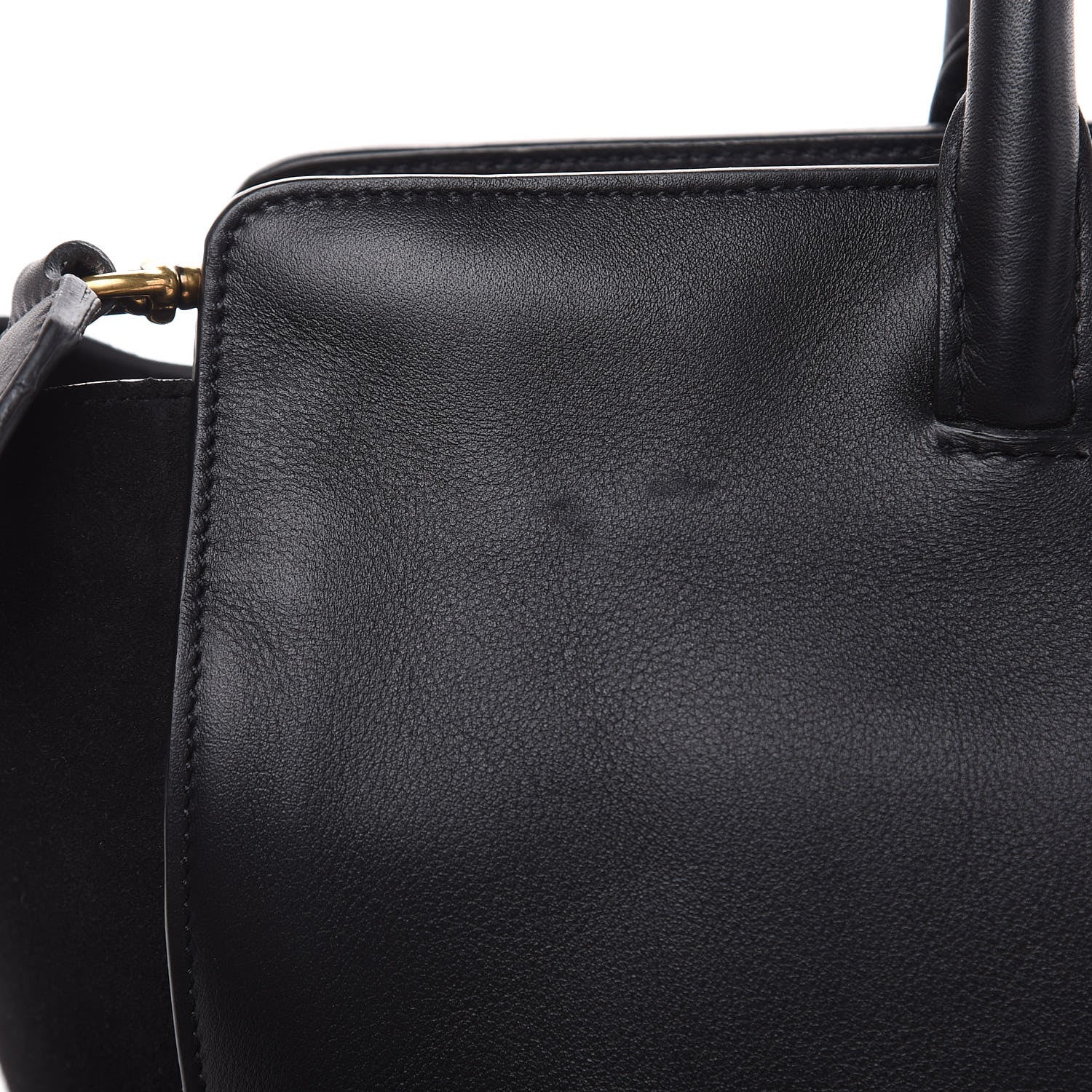 Saint Laurent Calfskin Suede Small Monogram Downtown Cabas Black 13 of 15
