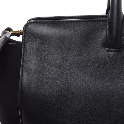 Saint Laurent Calfskin Suede Small Monogram Downtown Cabas Black 13 of 15