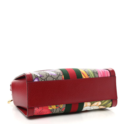 Gucci GG Supreme Monogram Flora Web Small Ophidia Tote Bag Red 4 of 9