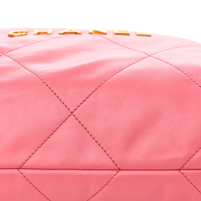 Chanel Shiny Calfskin Quilted Small Chanel 22 Coral Pink 12 of 12