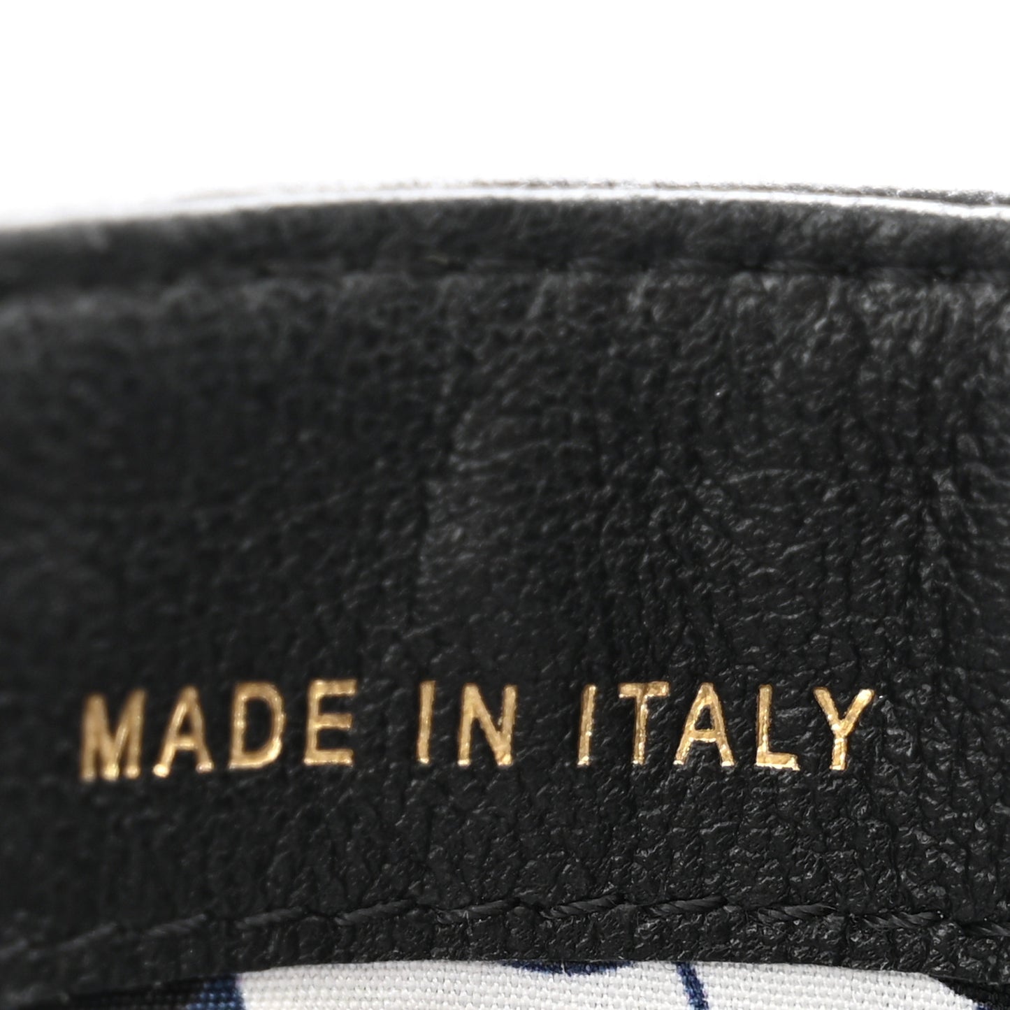 Lambskin Enamel Quilted Zippered Card Holder Black