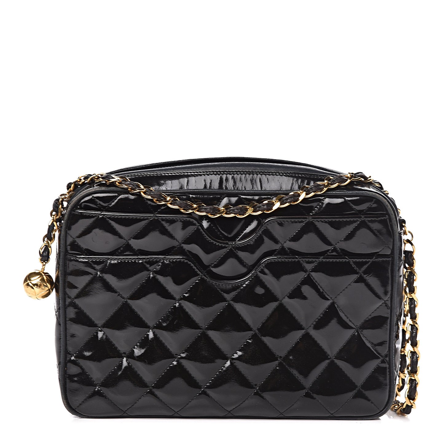 Patent Quilted Camera Case Black