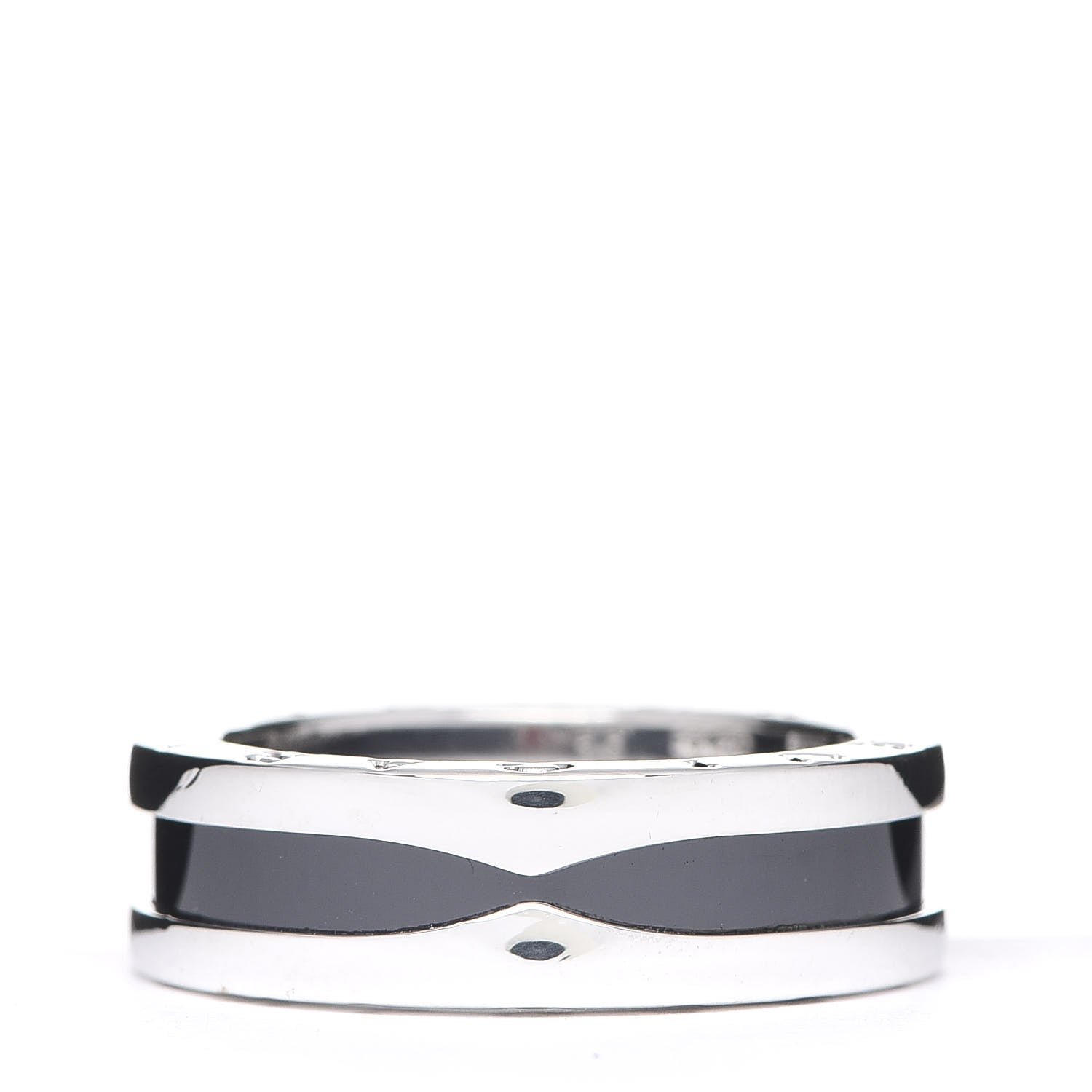 Bulgari Sterling Silver Ceramic Save The Children One-Band Ring 56 7.5 2 of 6