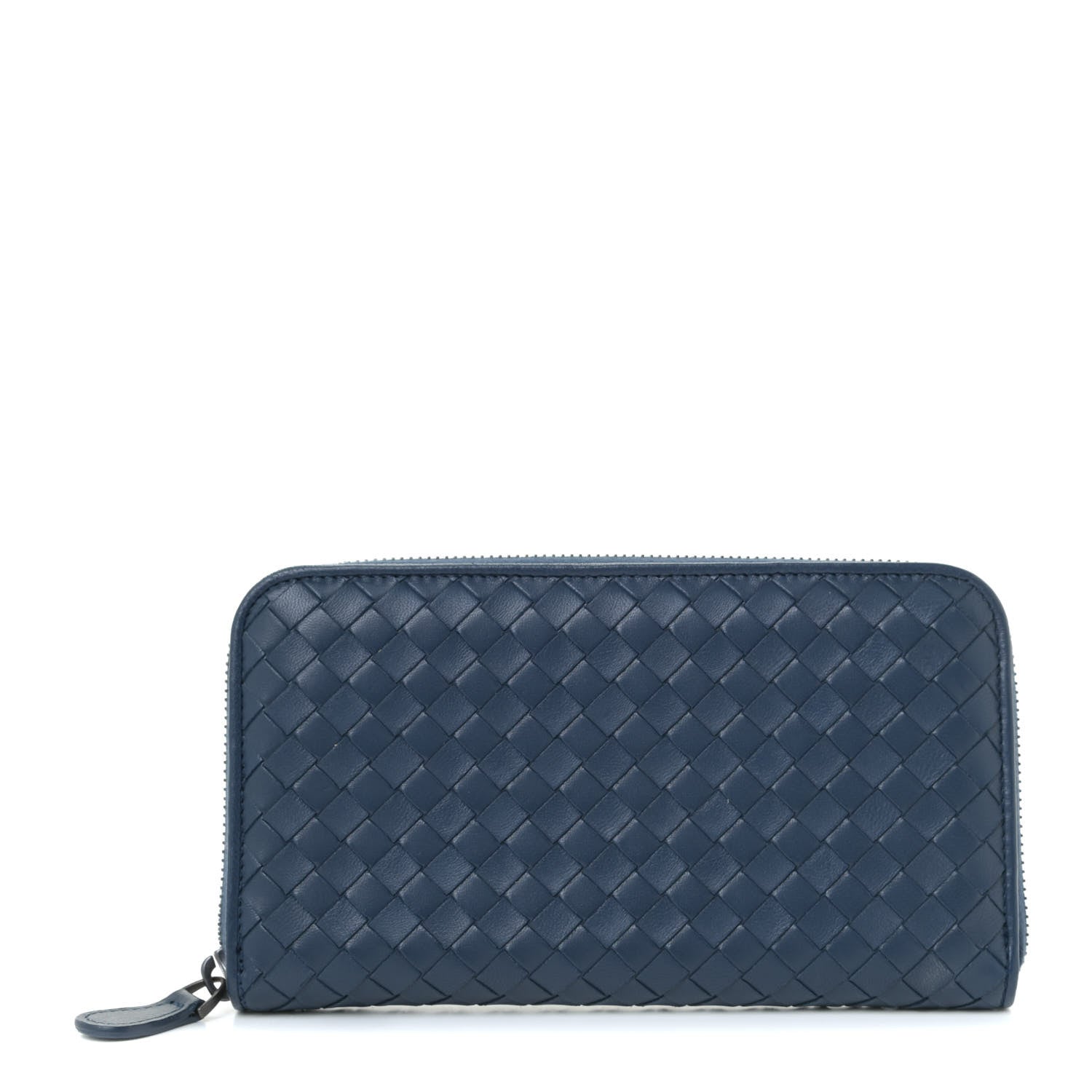 Bottega Veneta Nappa Intrecciato Zip Around Wallet Pacific 1 of 9