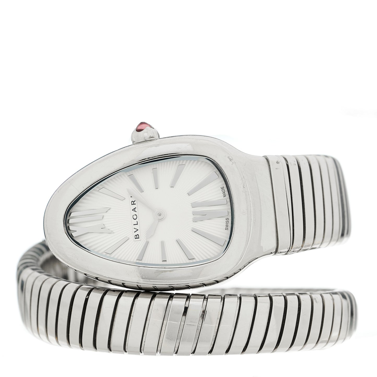 Stainless Steel 35mm Serpenti Tubogas Quartz Watch