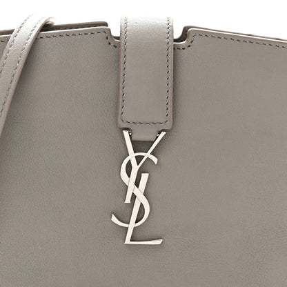Saint Laurent Calfskin Monogram Toy Cabas  Oyster Grey 8 of 10