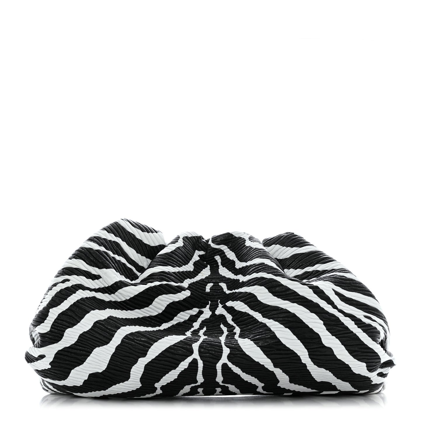 Nappa Zebra Print The Pouch Oversized Clutch White Black