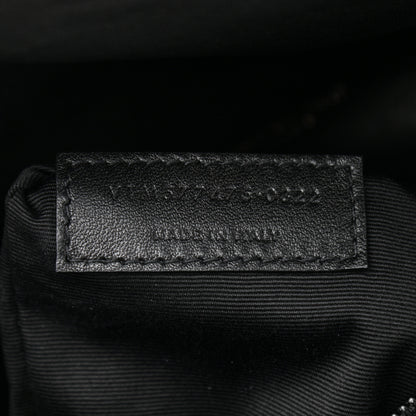 Saint Laurent Lambskin Quilted Medium Loulou Puffer Monogram Chain Satchel Black 8 of 11