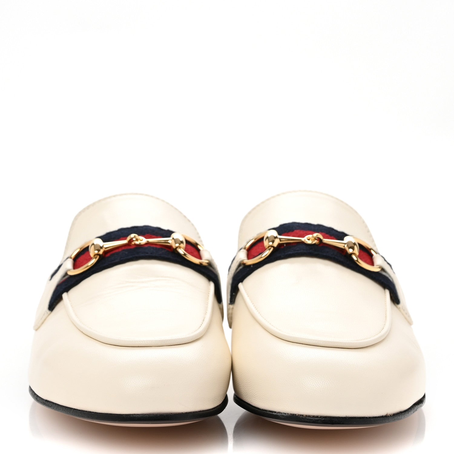 Gucci Malaga Kid Web Womens Princetown Slippers 35 Mystic White 3 of 10