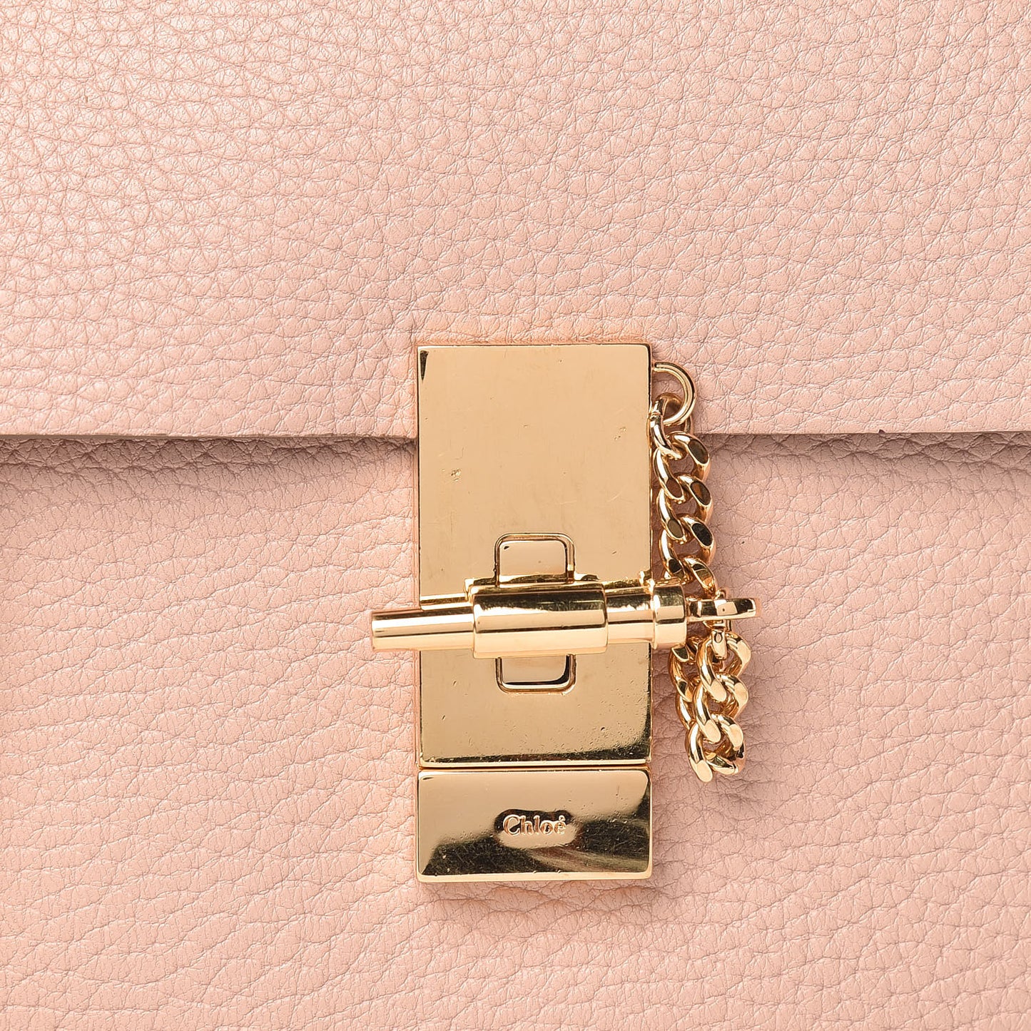 Grained Lambskin Mini Drew Shoulder Bag Cement Pink