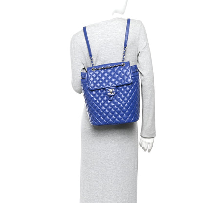 Chanel Lambskin Quilted Large Urban Spirit Backpack Blue 2 of 15