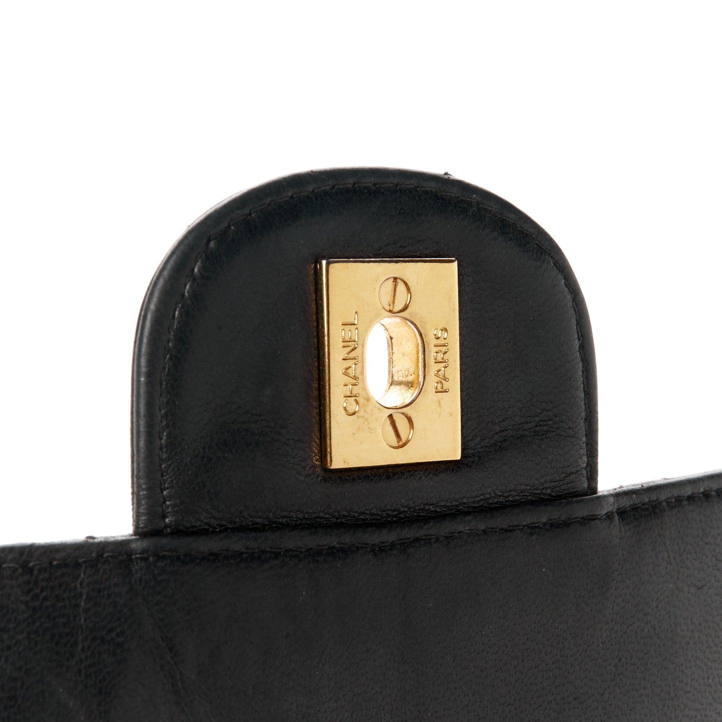 Lambskin Quilted XL Jumbo Single Flap Black