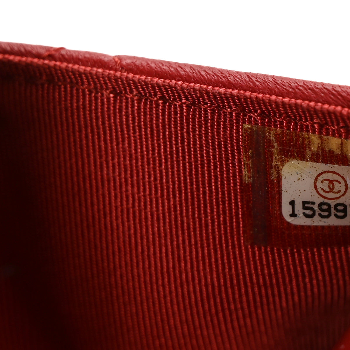 Lambskin Quilted Wallet On Chain WOC Red
