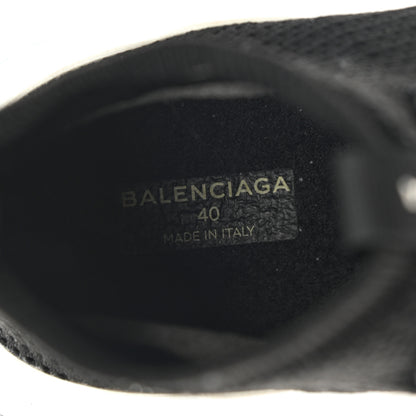 Balenciaga Recycled Knit Bi-Color Sole Womens Speed Lace Up Sneakers 40 Black White 7 of 9