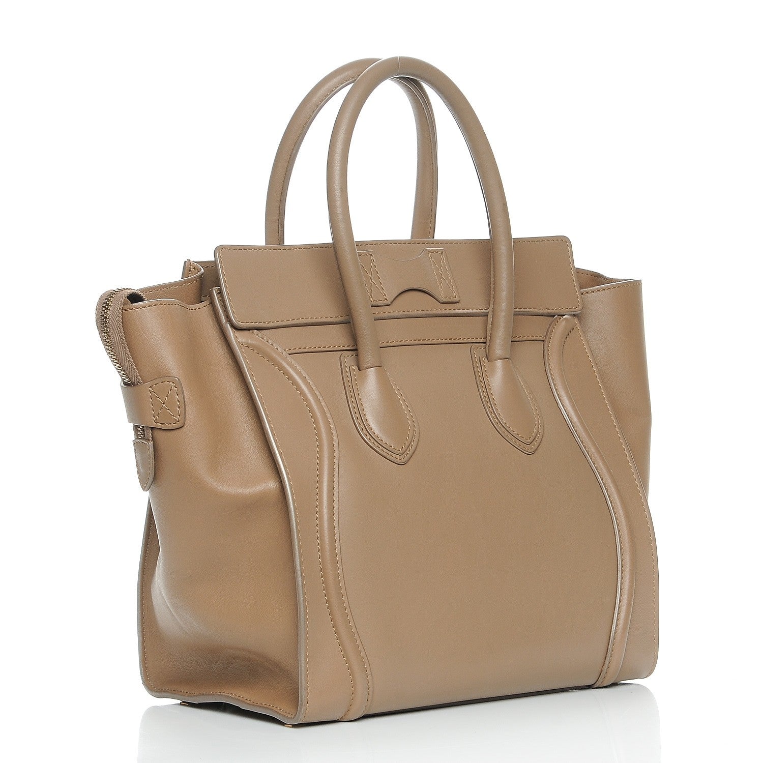 Celine Smooth Calfskin Mini Luggage Taupe 3 of 8