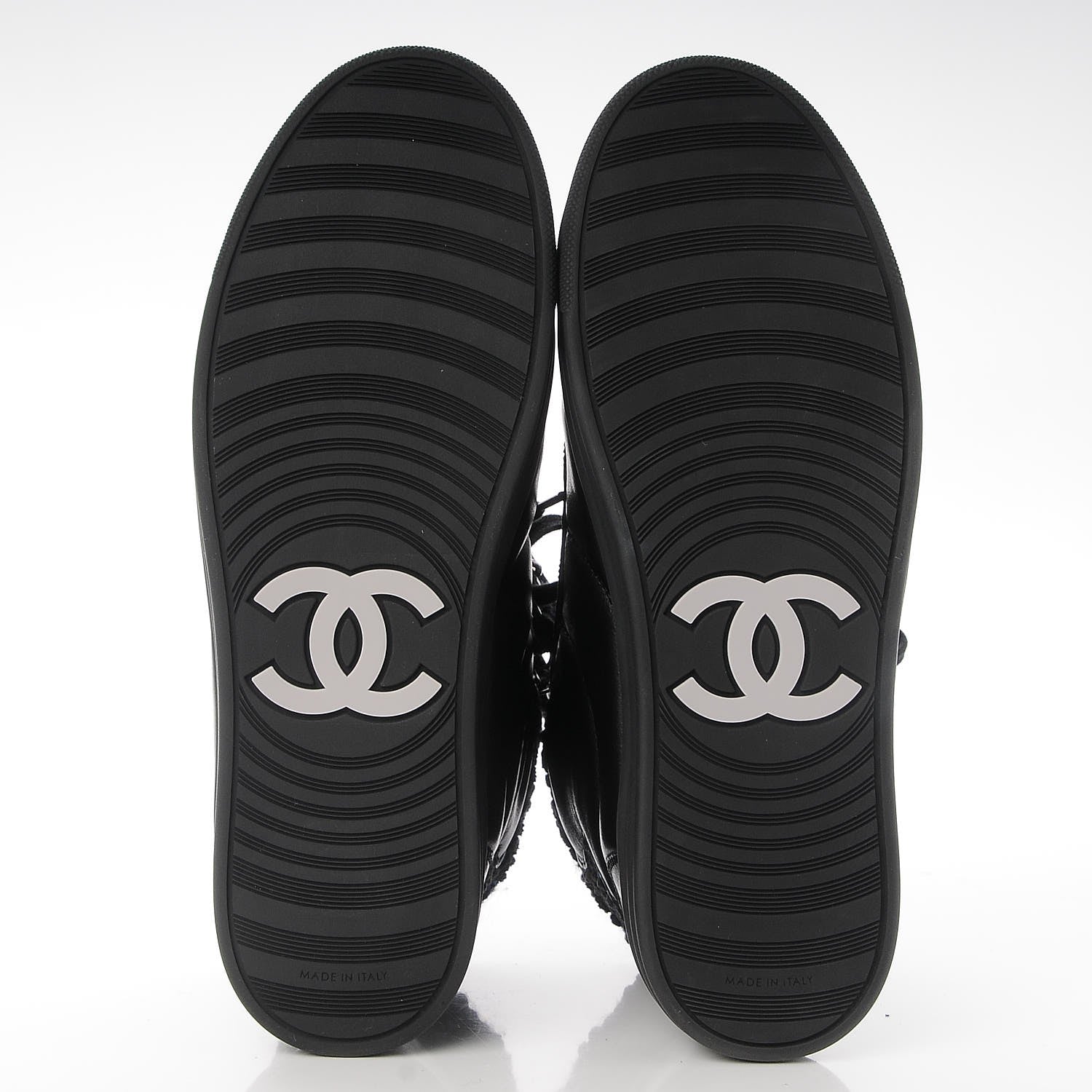 Chanel Lambskin Tweed Zipped Sneakers 38.5 Black Blue 5 of 9