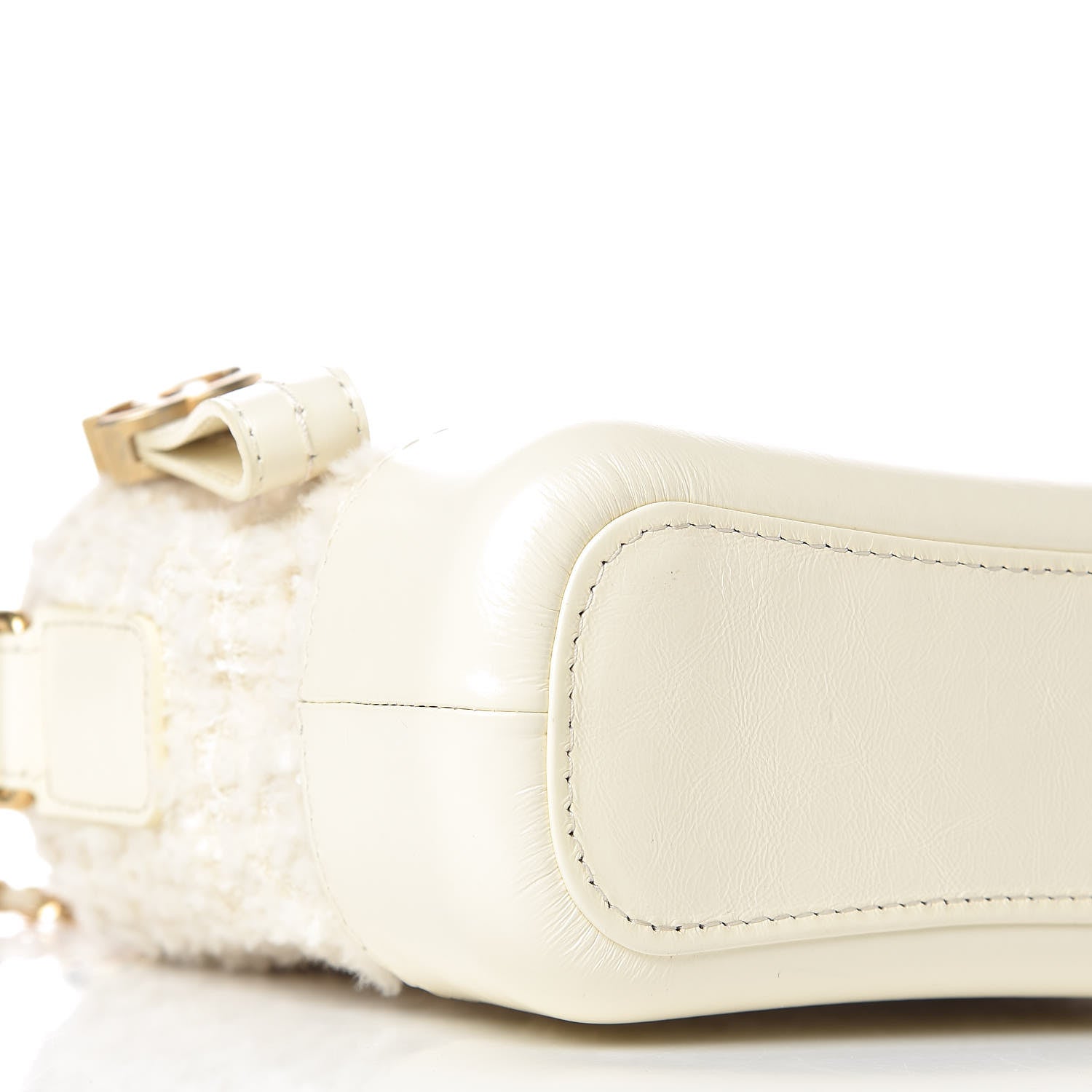 Chanel Tweed Calfskin Quilted Small Gabrielle Hobo Ivory 5 of 10