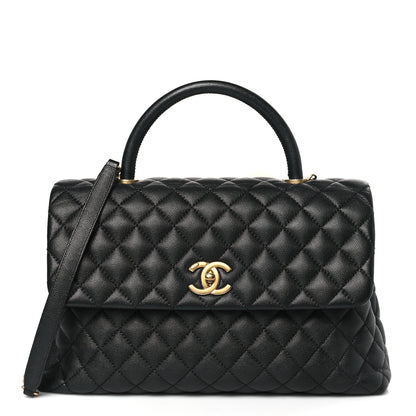 Chanel Caviar Quilted Medium Coco Handle Flap Black 1 of 9