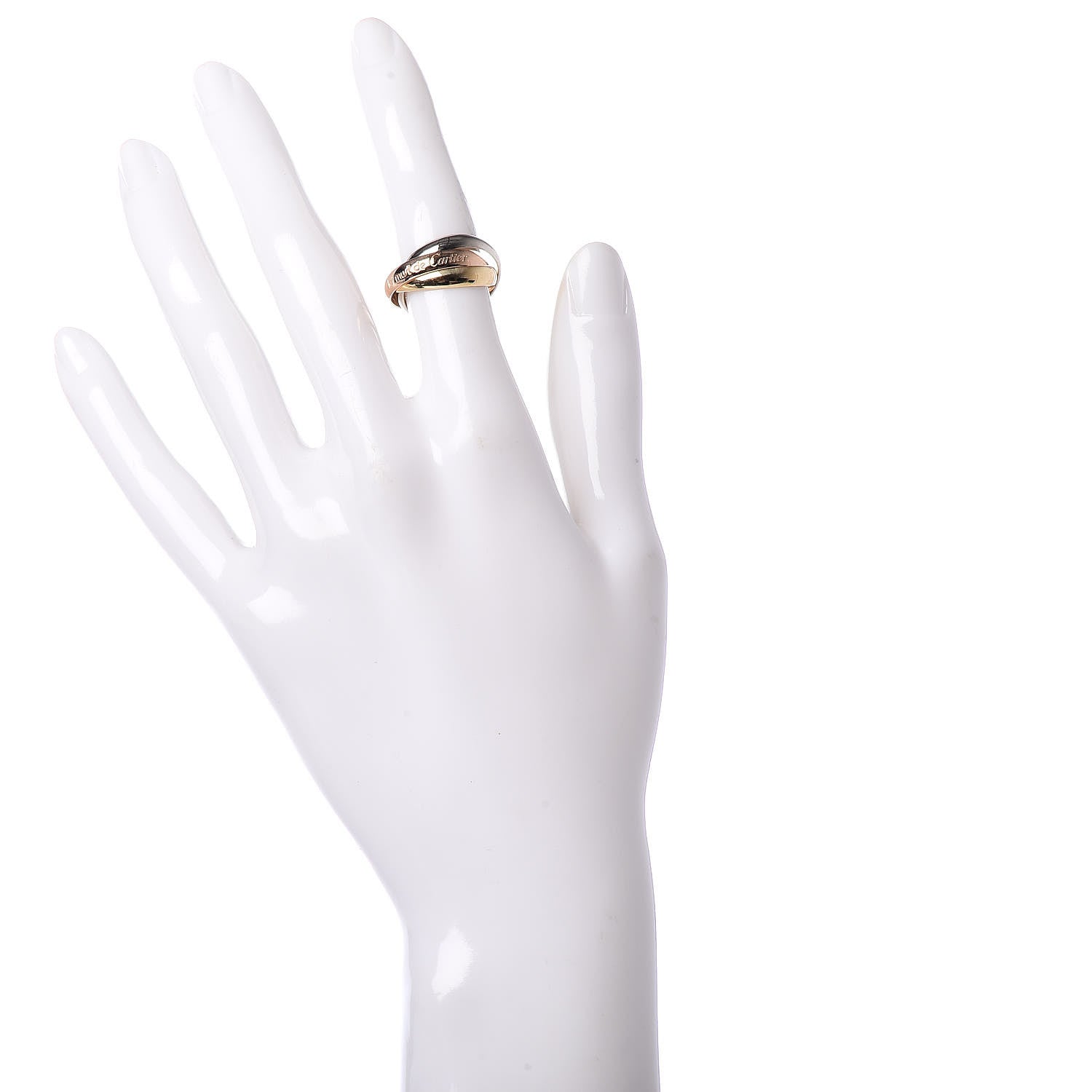 Cartier 18K Pink Yellow White Gold Classic Les Must De Trinity Ring 49 4.75 2 of 5