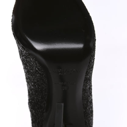 Saint Laurent Glitter Opyum 100 Pumps 38 Black 9 of 10