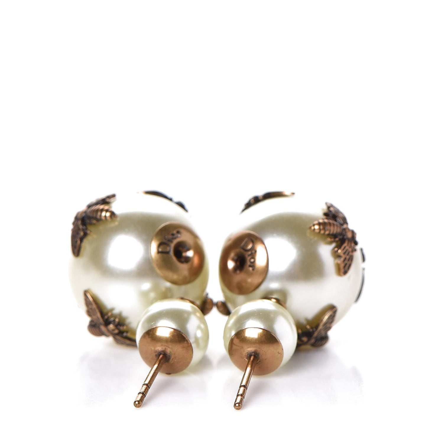 Mise En Dior Tribal Bee Earrings White