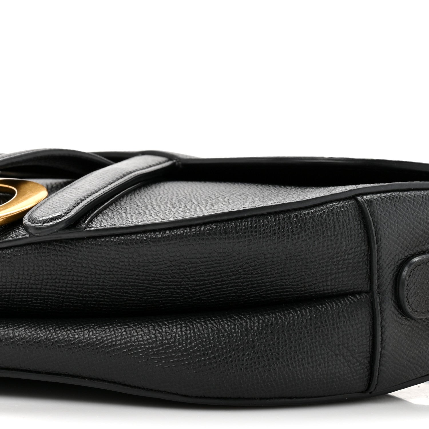 Christian Dior Grained Calfskin Saddle Bag Black 9 of 10