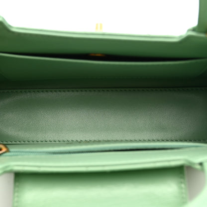 Chanel Shiny Aged Calfskin Quilted Nano Kelly Shopper Light Green 5 of 10