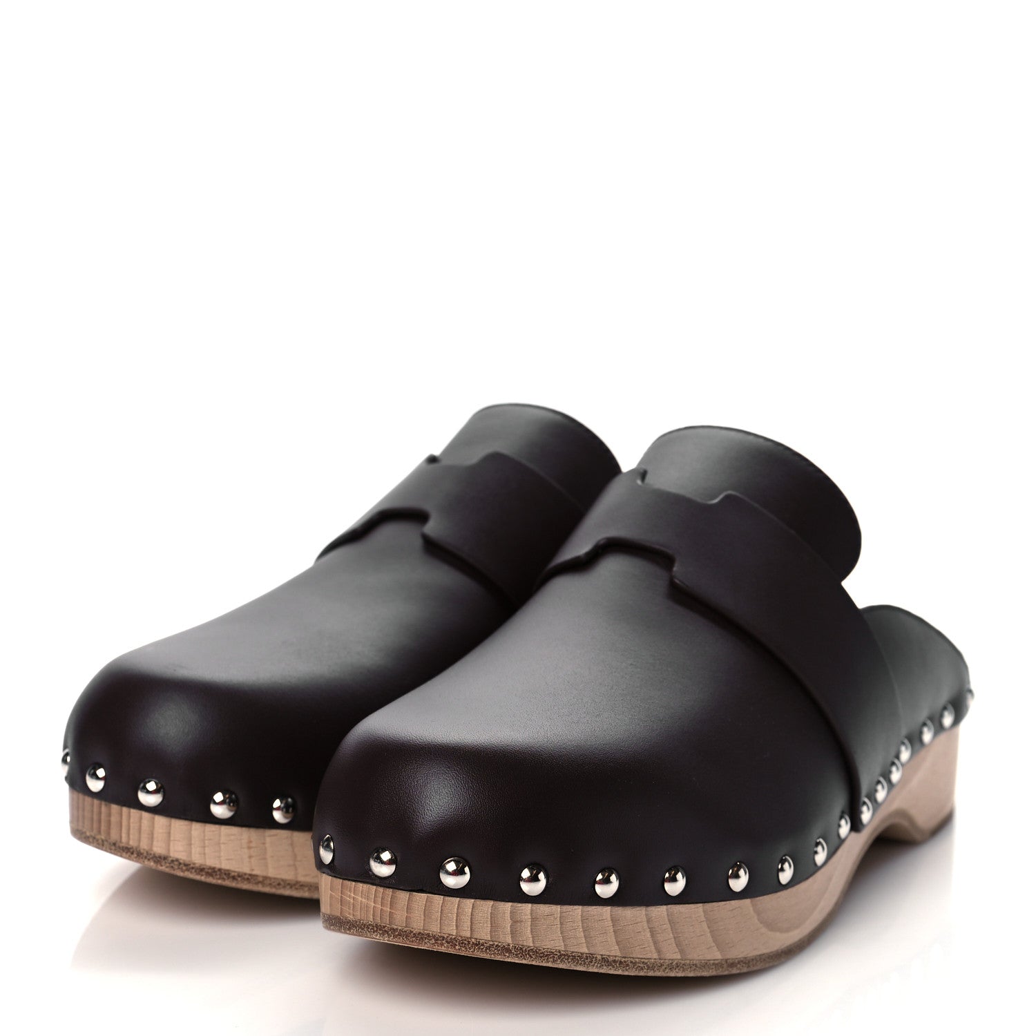 Hermes Calfskin Calya Mules 38 Cafe 3 of 9