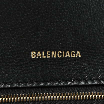 Balenciaga Shiny Box Calfskin Small Hourglass Top Handle Bag Black 6 of 15