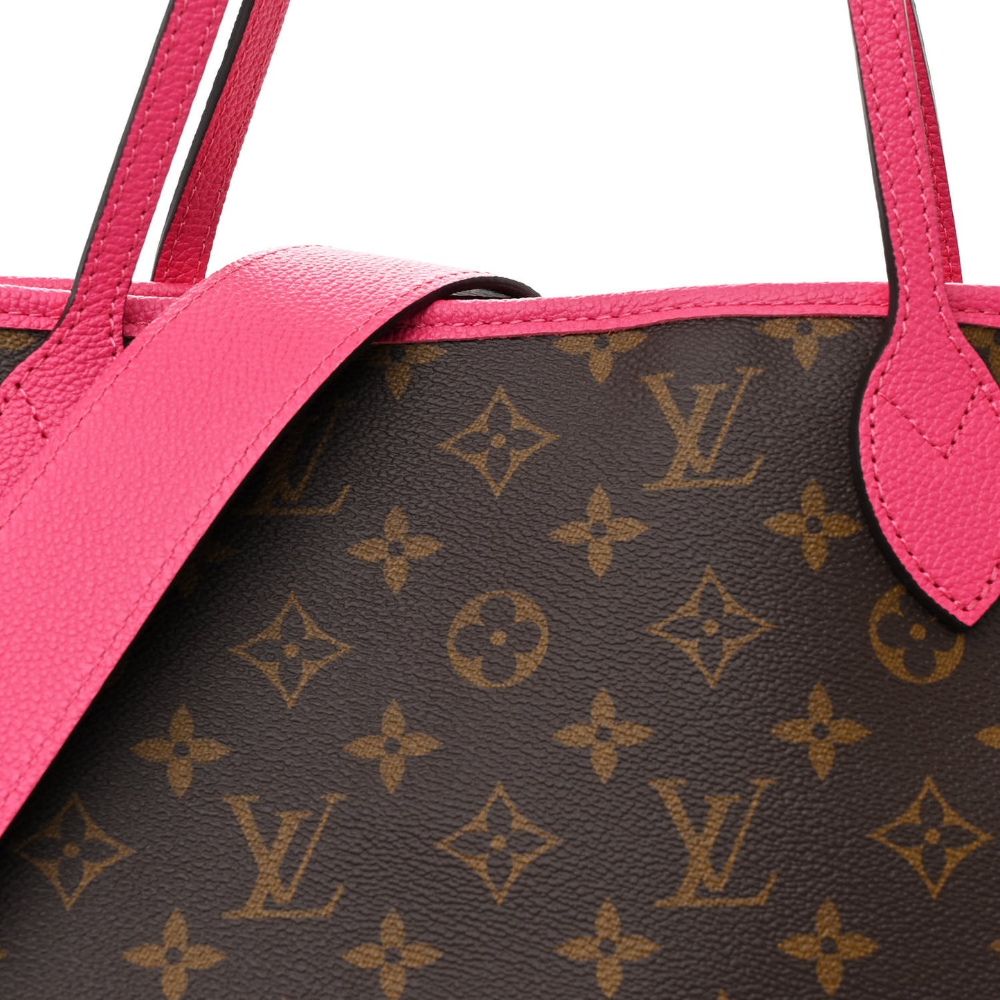 Monogram Inside Out Neverfull Bandouliere MM Rose Pondichery