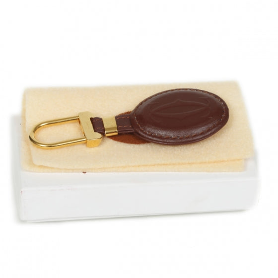 Leather Keychain Burgundy